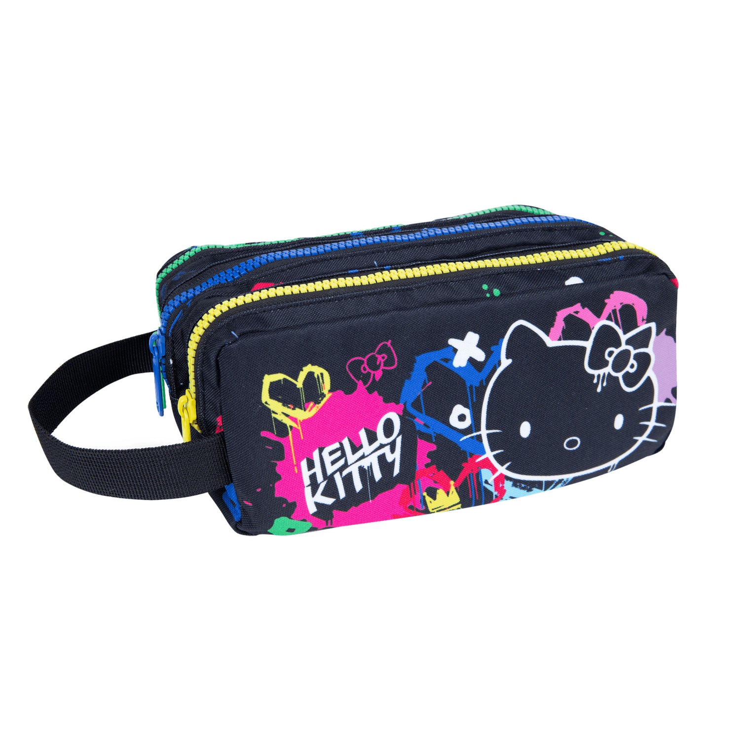 Federmäppchen PRIMUS mit Schlaufe HK neon-black
